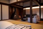 Living room with wood stove | Wakusui